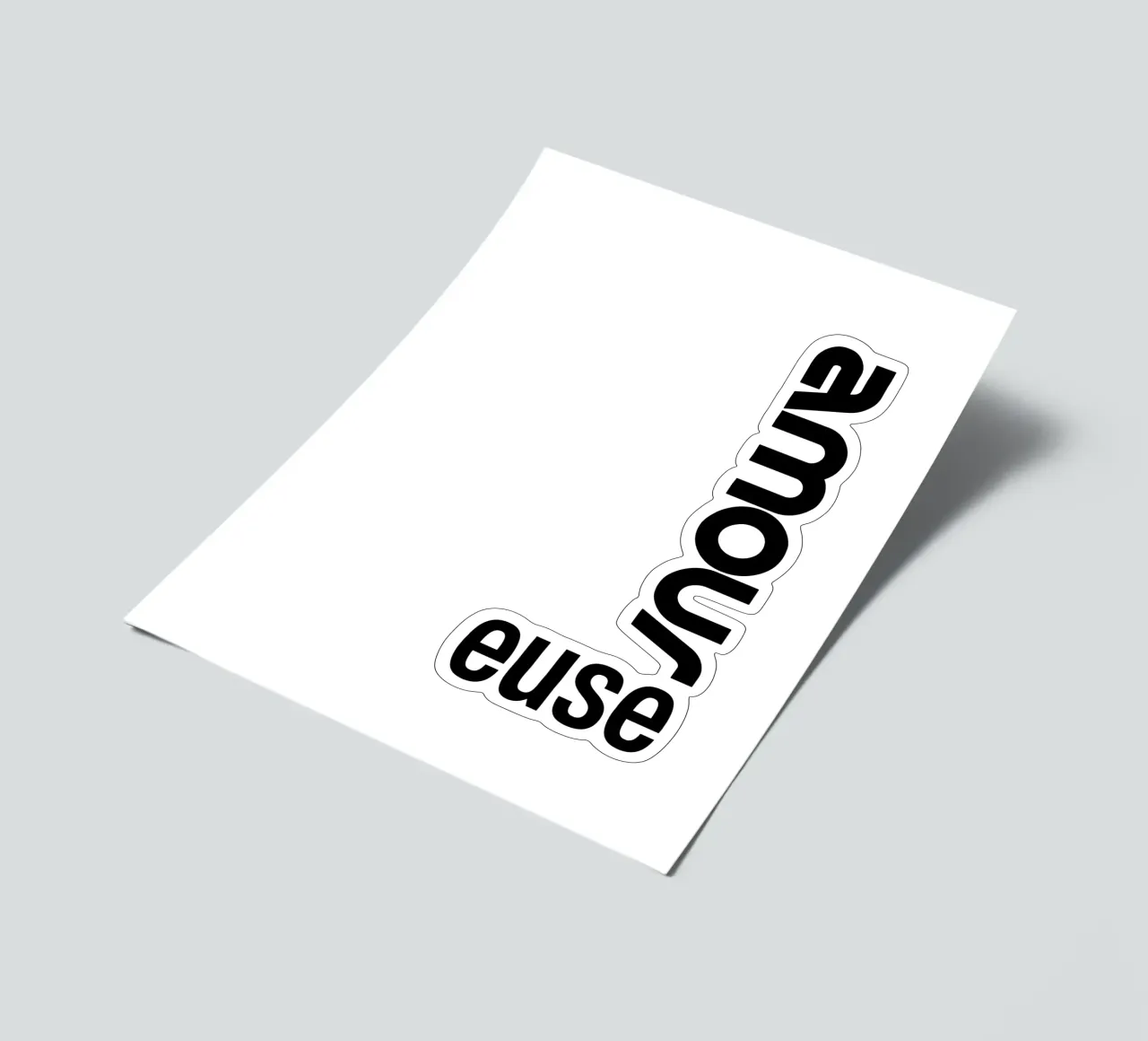 Amour Euse sticker sheet by YV TYPOGRAPHY