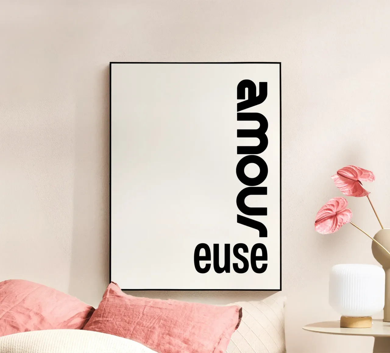 Amour Euse plexiglass da YV TYPOGRAPHY