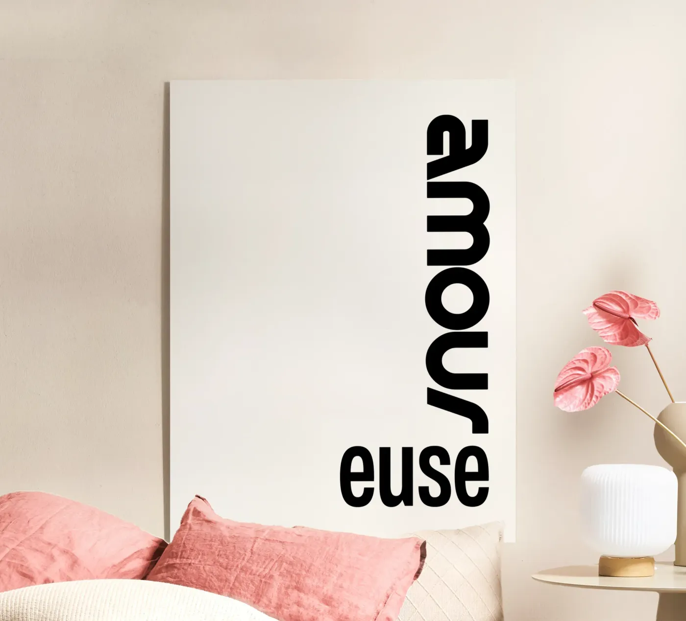 Amour Euse plexiglas de YV TYPOGRAPHY