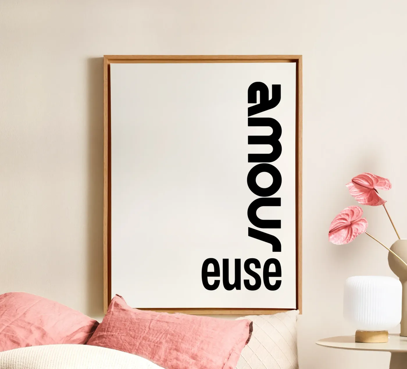 Amour Euse Leinwand von YV TYPOGRAPHY