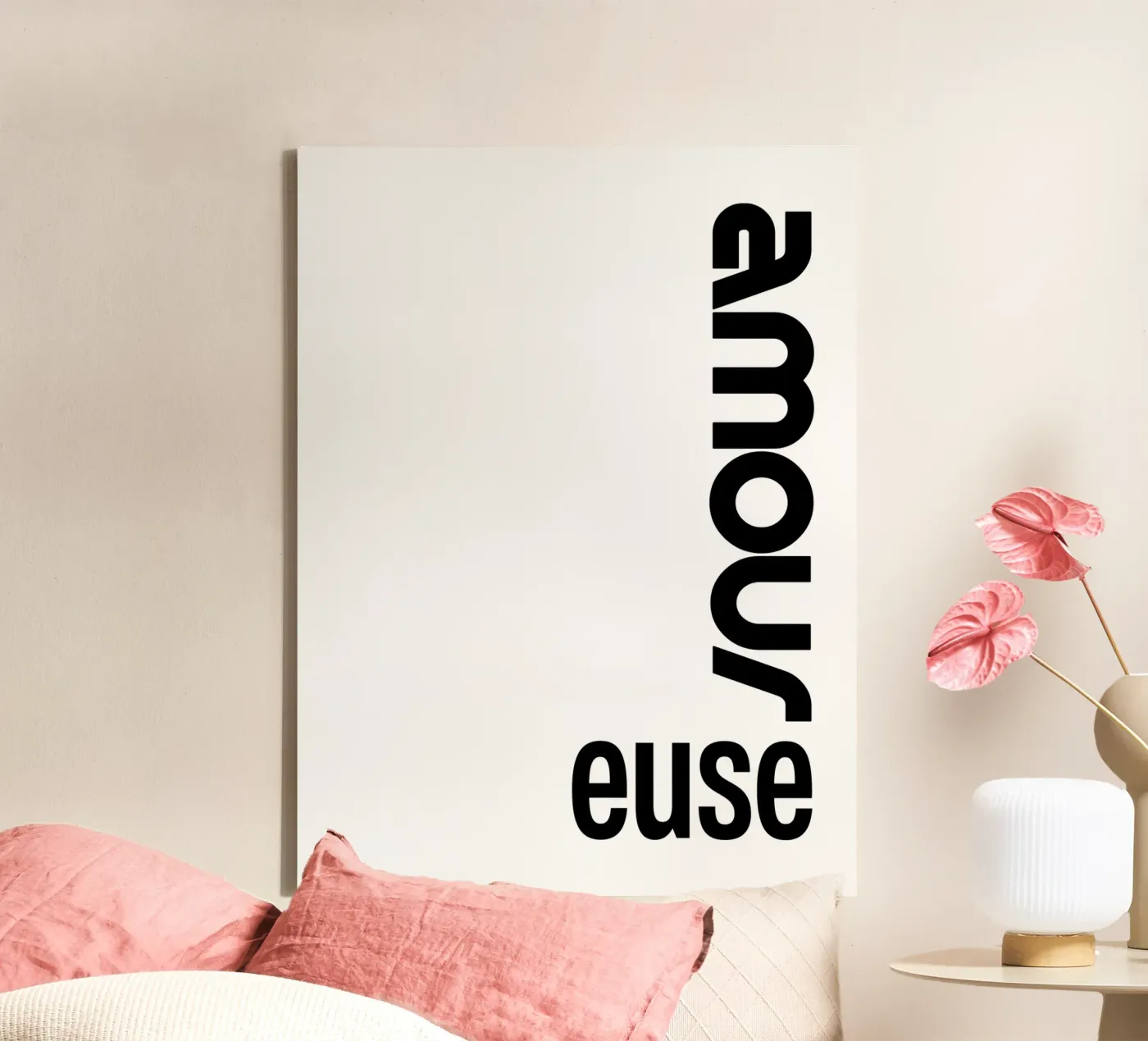Amour Euse Leinwand von YV TYPOGRAPHY