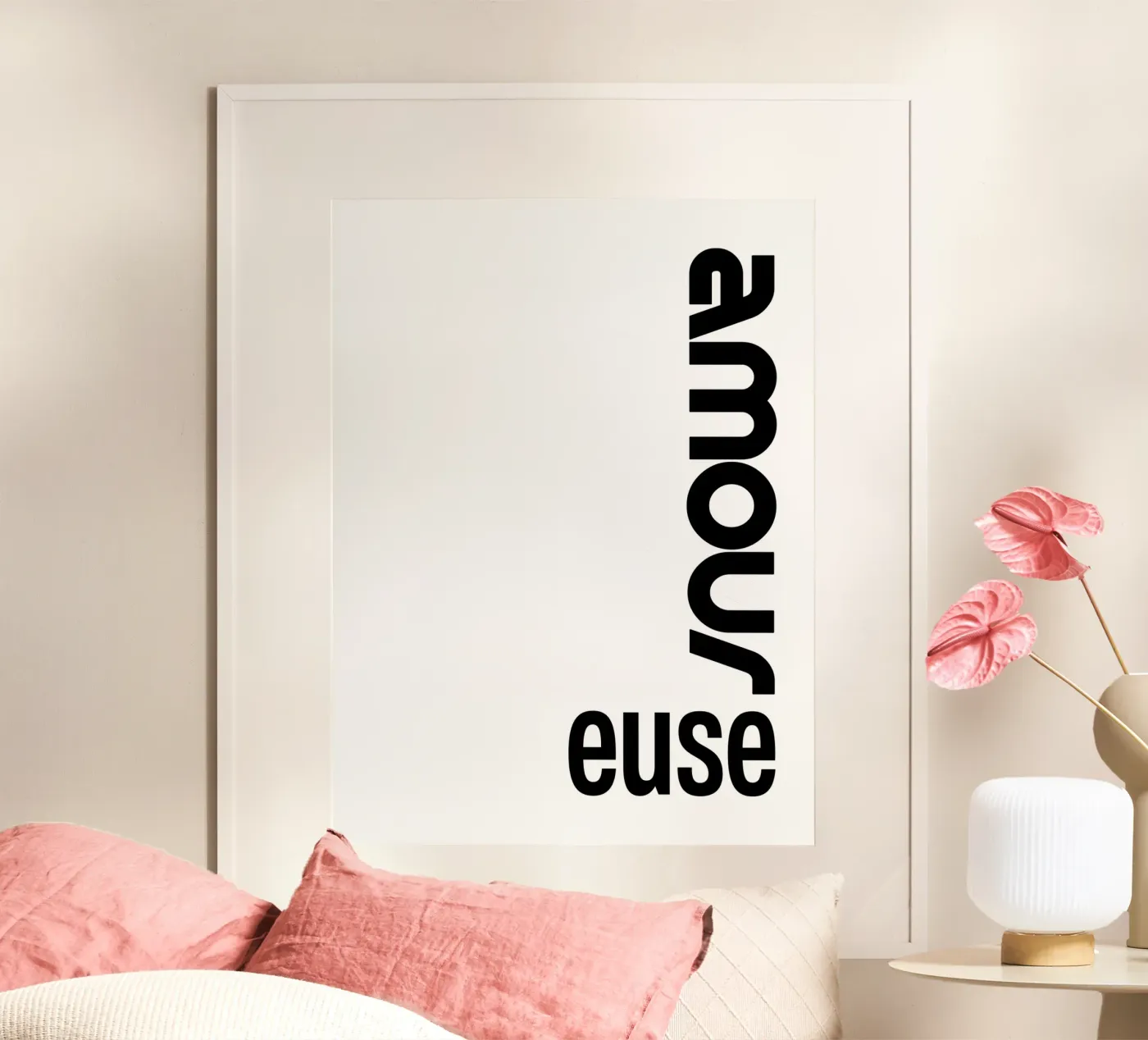 Amour Euse poster van YV TYPOGRAPHY