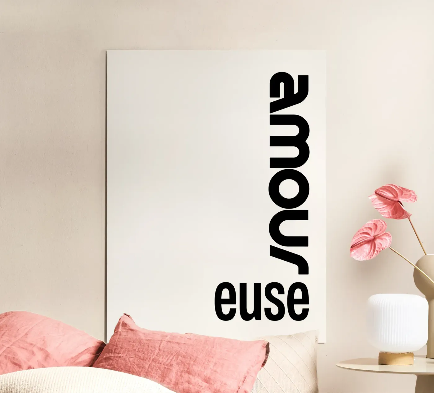 Amour Euse poster van YV TYPOGRAPHY