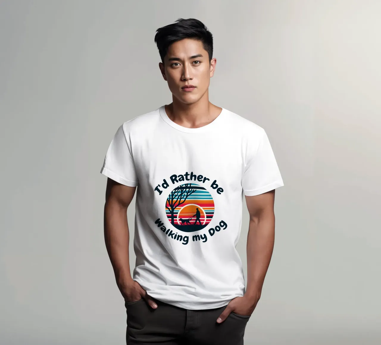 dog walking t-shirt by 🥝 KIWI STORE