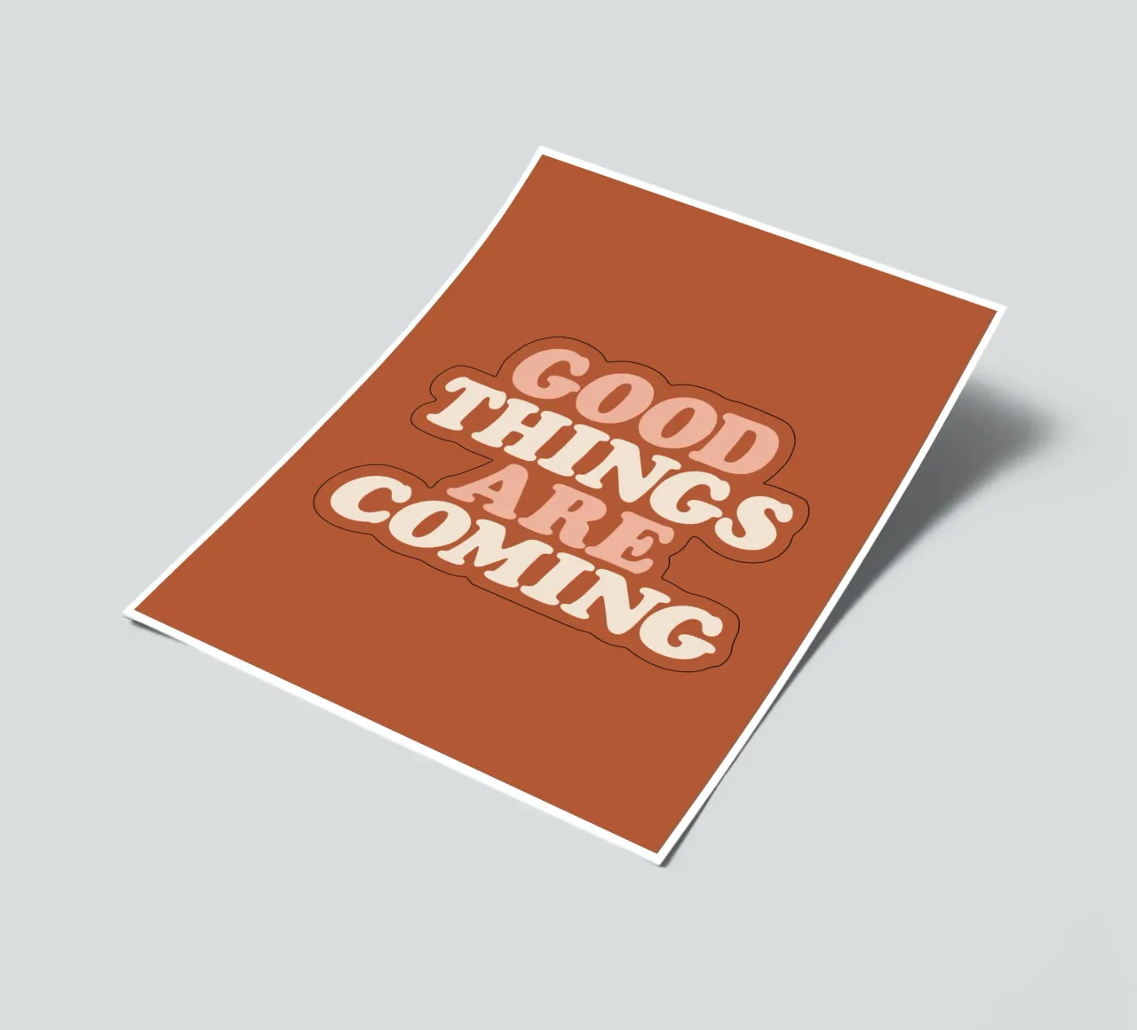 Good Things Are Coming Typography Design sticker sheet by THE MOTIVATED TYPE