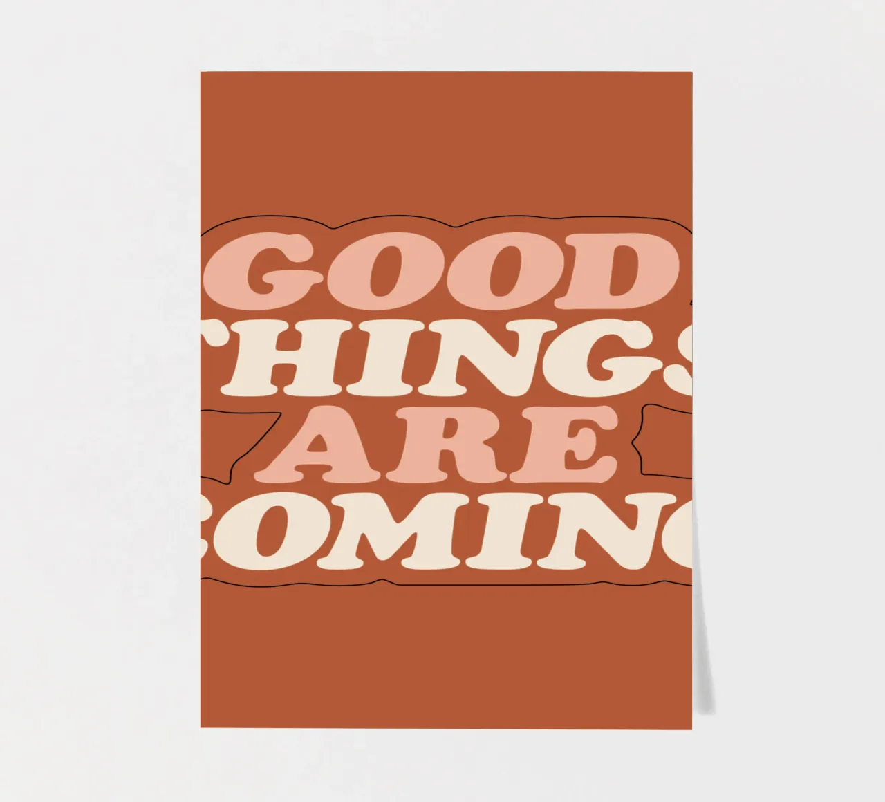 Good Things Are Coming Typography Design sticker sheet by THE MOTIVATED TYPE