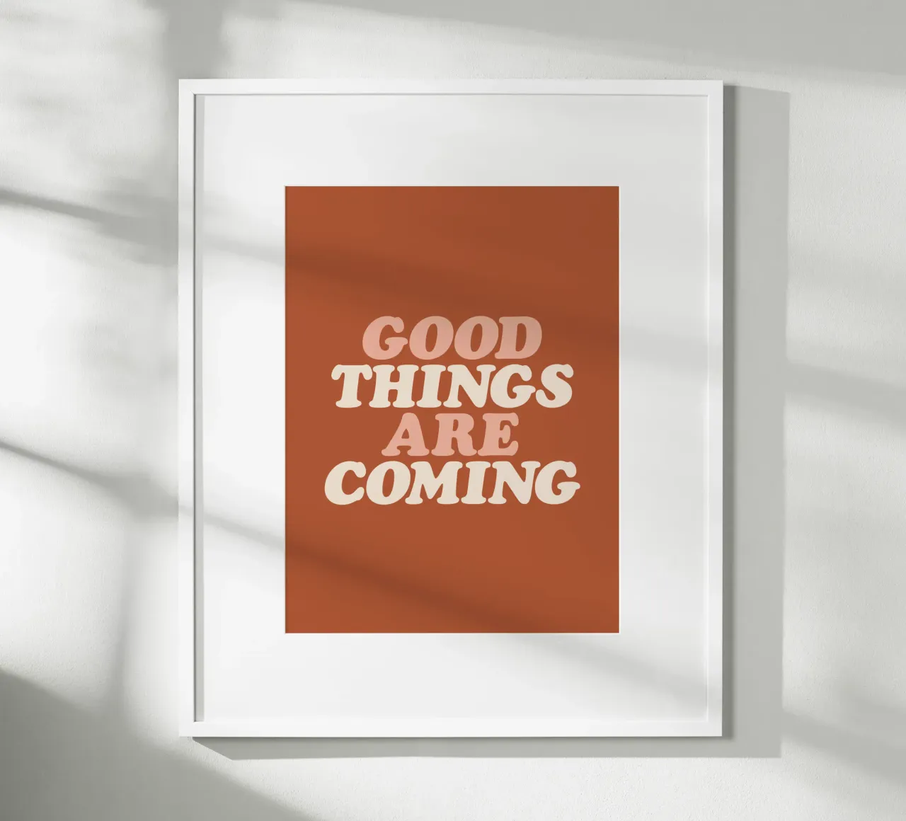Good Things Are Coming Typography Design poster by THE MOTIVATED TYPE