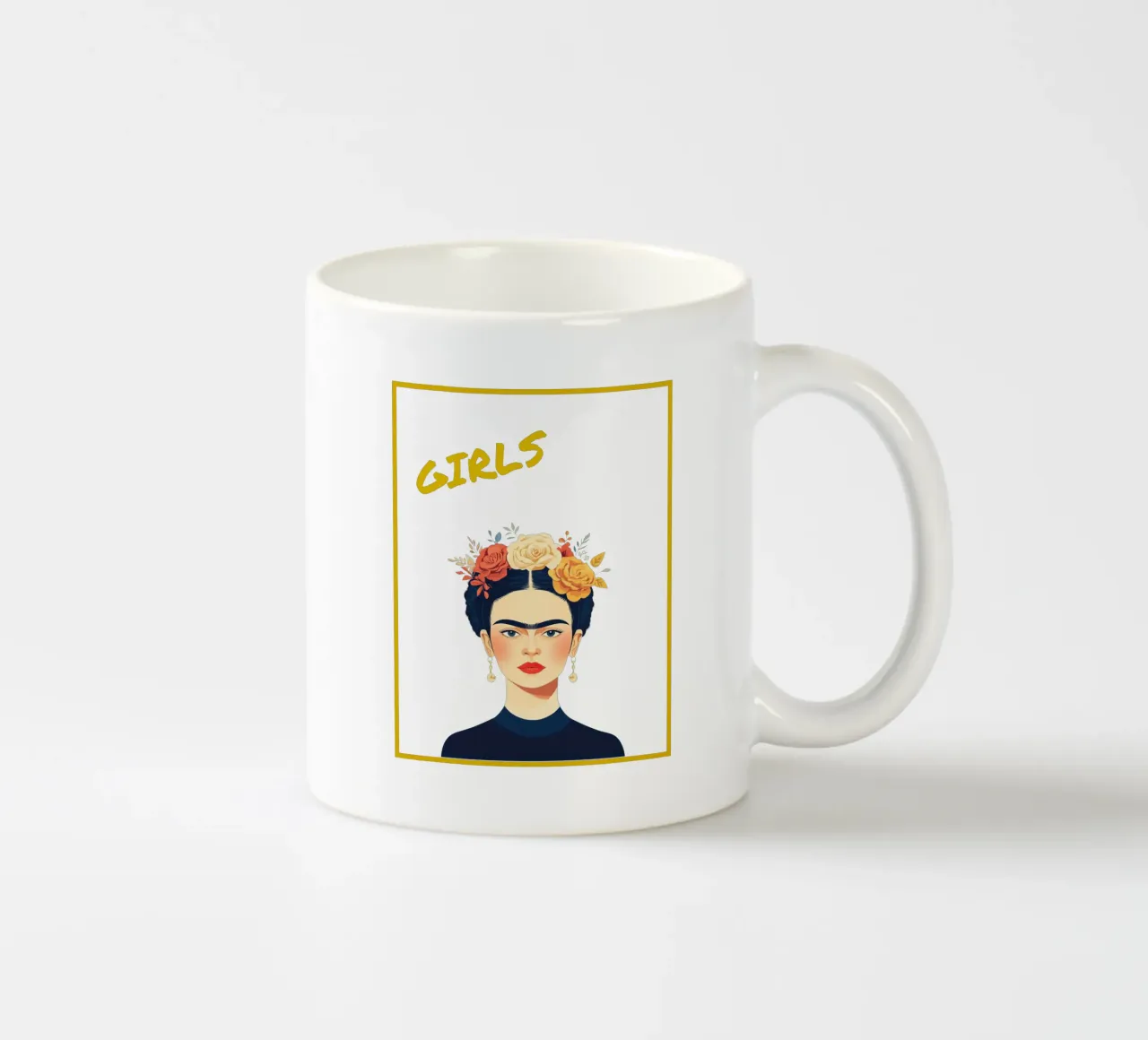 Frida Kahlo "Messaggi coraggiosi tazza in ceramica da Fantasias Florales