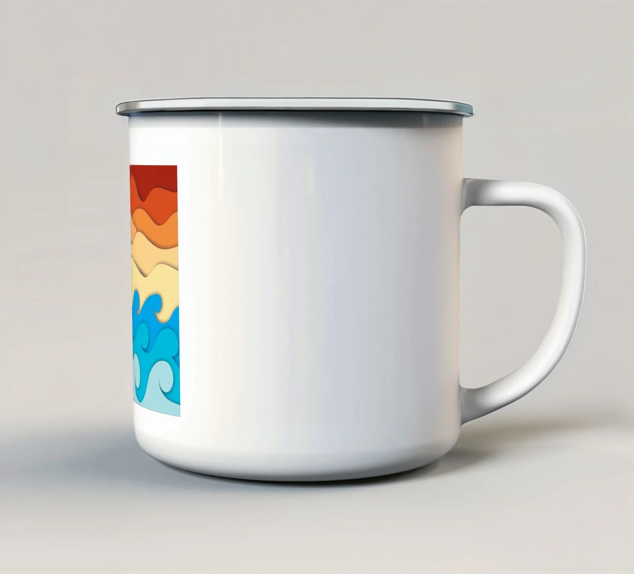 ONDE tazza in smalto da Inge Hauser Illustration