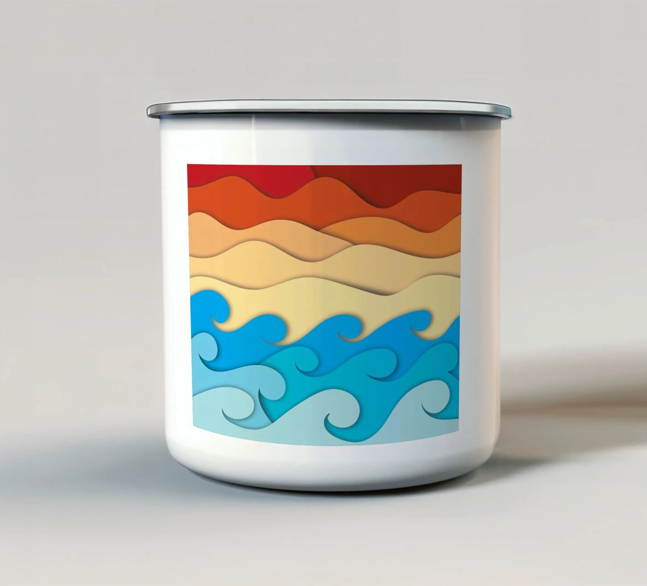 ONDE tazza in smalto da Inge Hauser Illustration