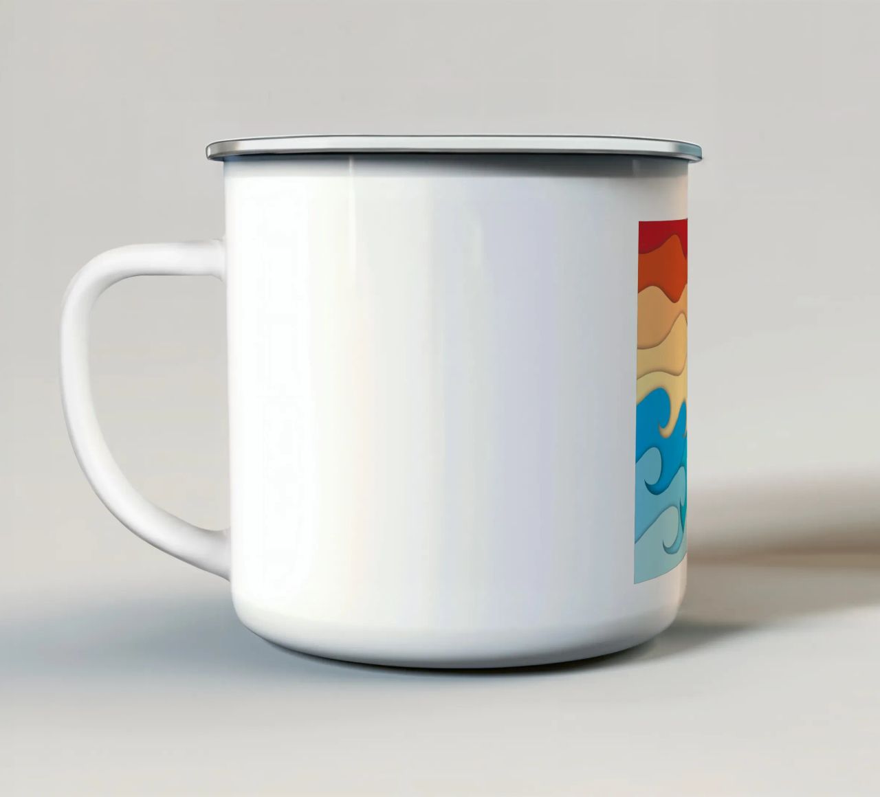 ONDE tazza in smalto da Inge Hauser Illustration