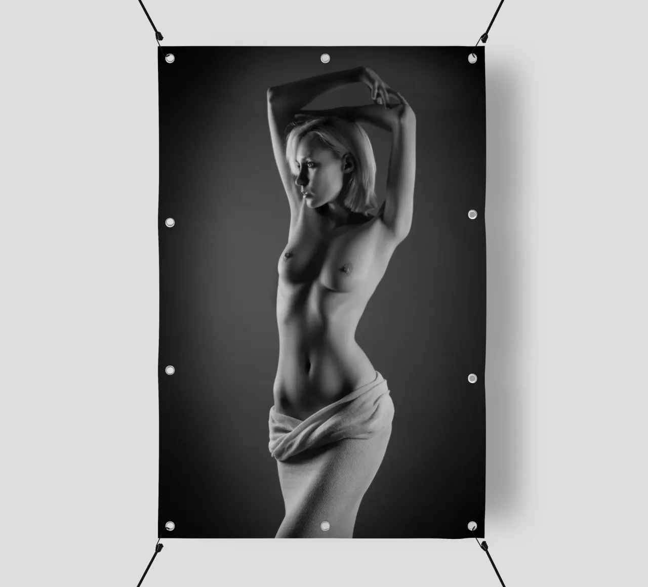 Iveta posed in cotton telo in pvc da Dave Hare Photography