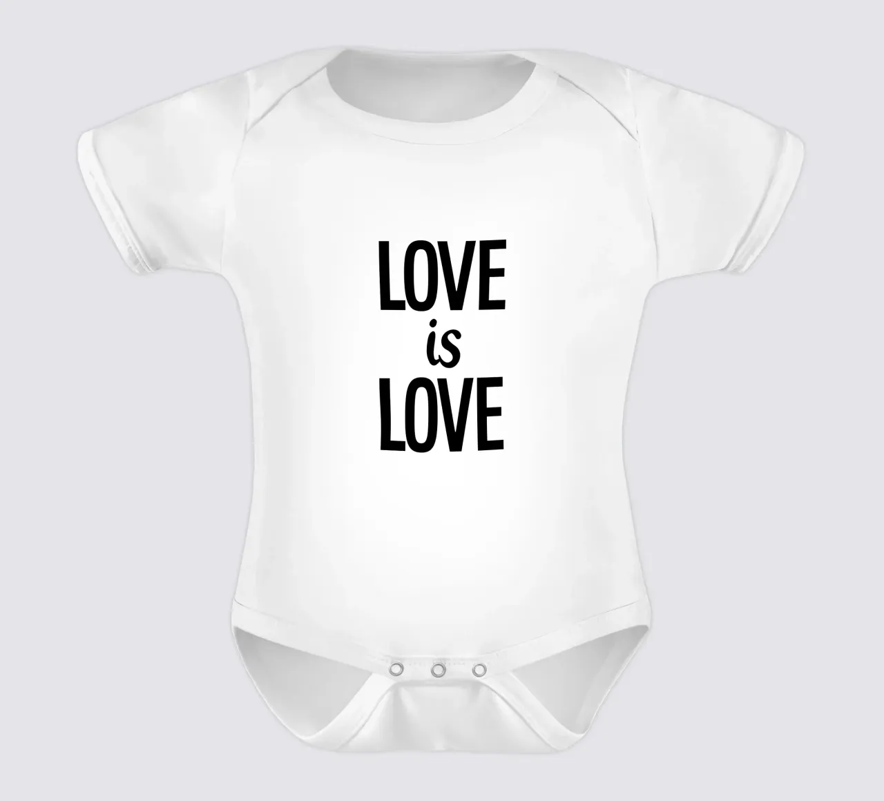 L'amore è amore Tipografia body neonato maniche corte da YV TYPOGRAPHY