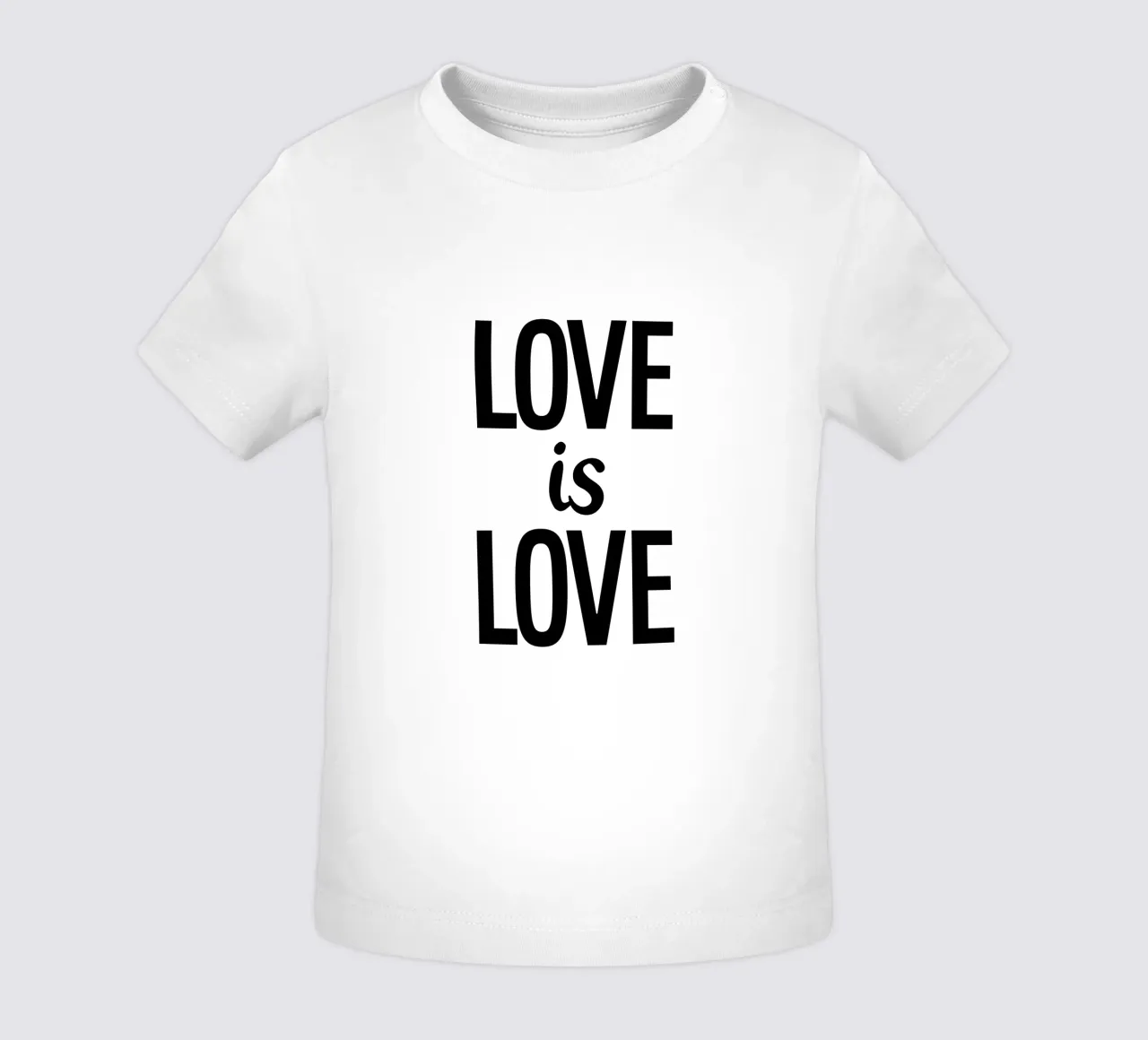 L'amore è amore Tipografia maglietta neonato da YV TYPOGRAPHY