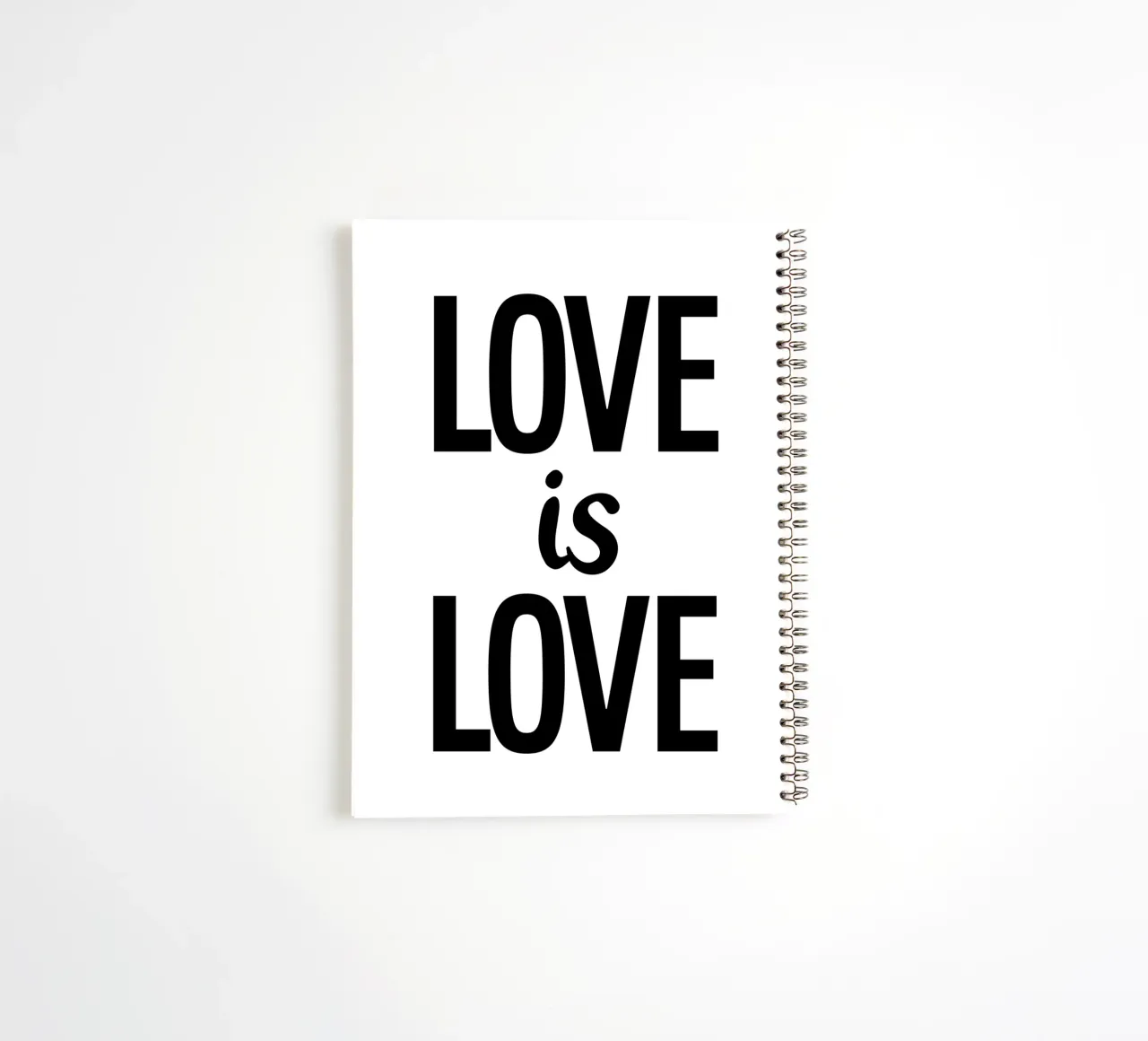 Love Is Love Typography spiral notebook by YV TYPOGRAPHY