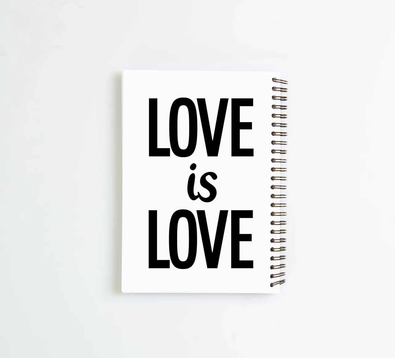 Love Is Love Typography spiral notebook by YV TYPOGRAPHY