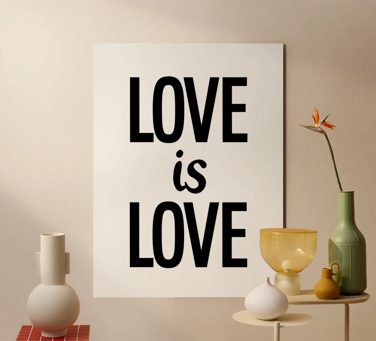 L'amore è amore Tipografia alluminio dibond da YV TYPOGRAPHY