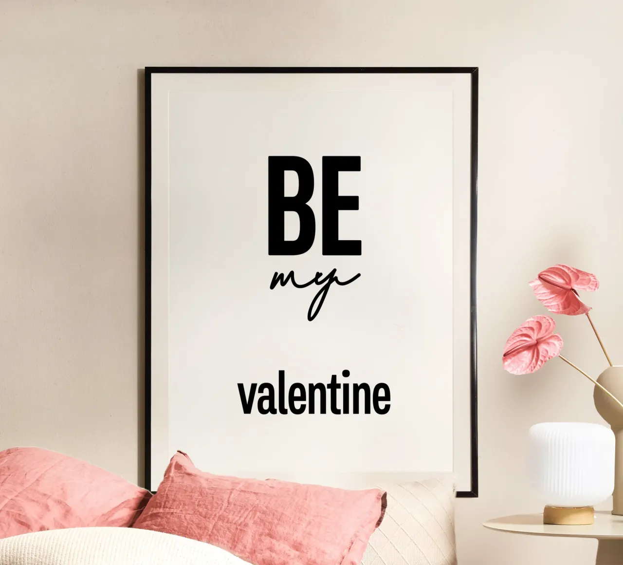 Tipografia Be My Valentine poster da YV TYPOGRAPHY