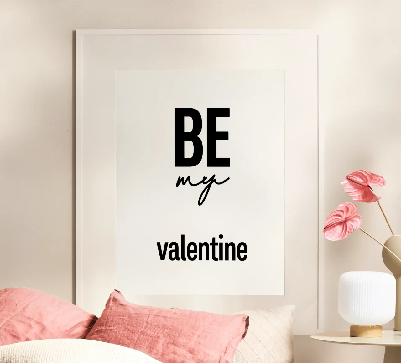 Tipografia Be My Valentine poster da YV TYPOGRAPHY