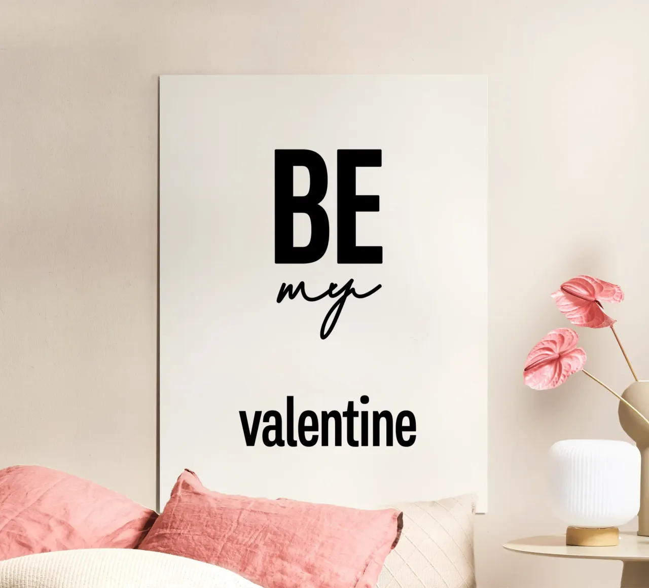 Tipografia Be My Valentine poster da YV TYPOGRAPHY