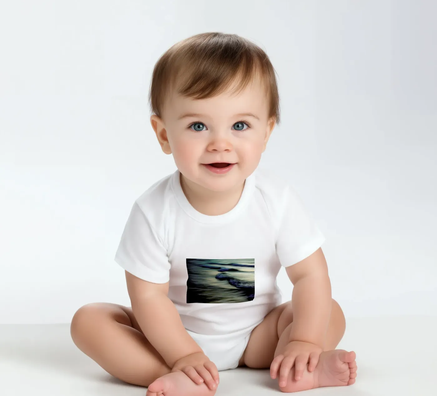 Waves Kurzarm Babybody von Tal Paz-Fridman