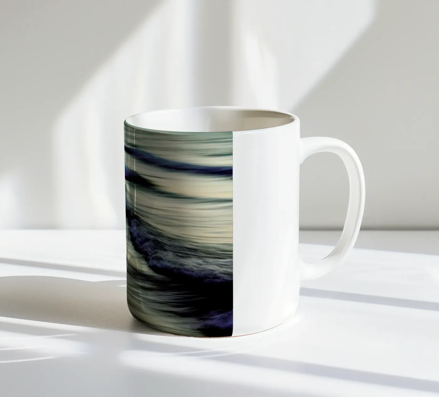 Waves ceramic mug by Tal Paz-Fridman