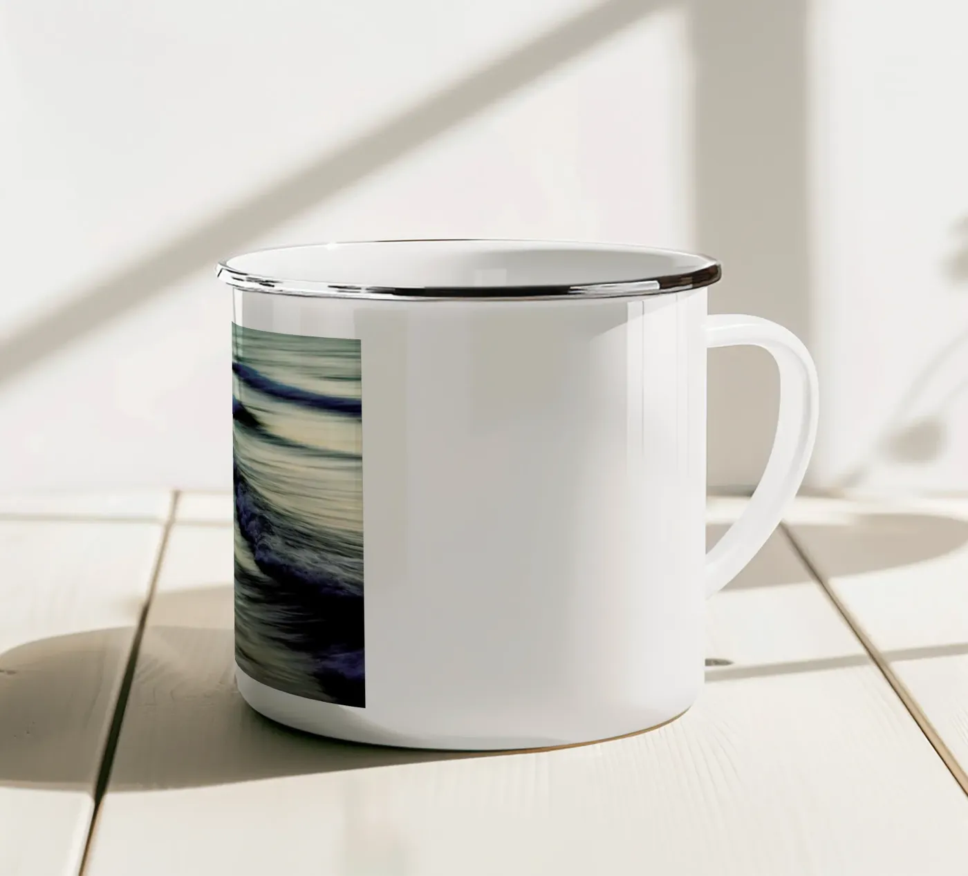 Waves enamel mug by Tal Paz-Fridman