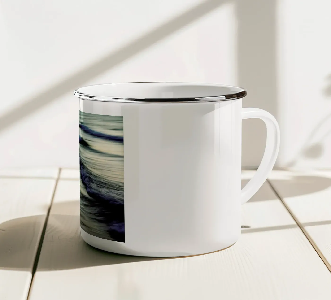 Waves enamel mug by Tal Paz-Fridman