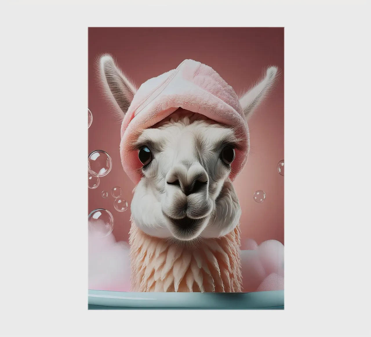 Relaxing Llama Bubble Bath - Fun and Quirky Wall Art notebook by FlexiDesignsByK