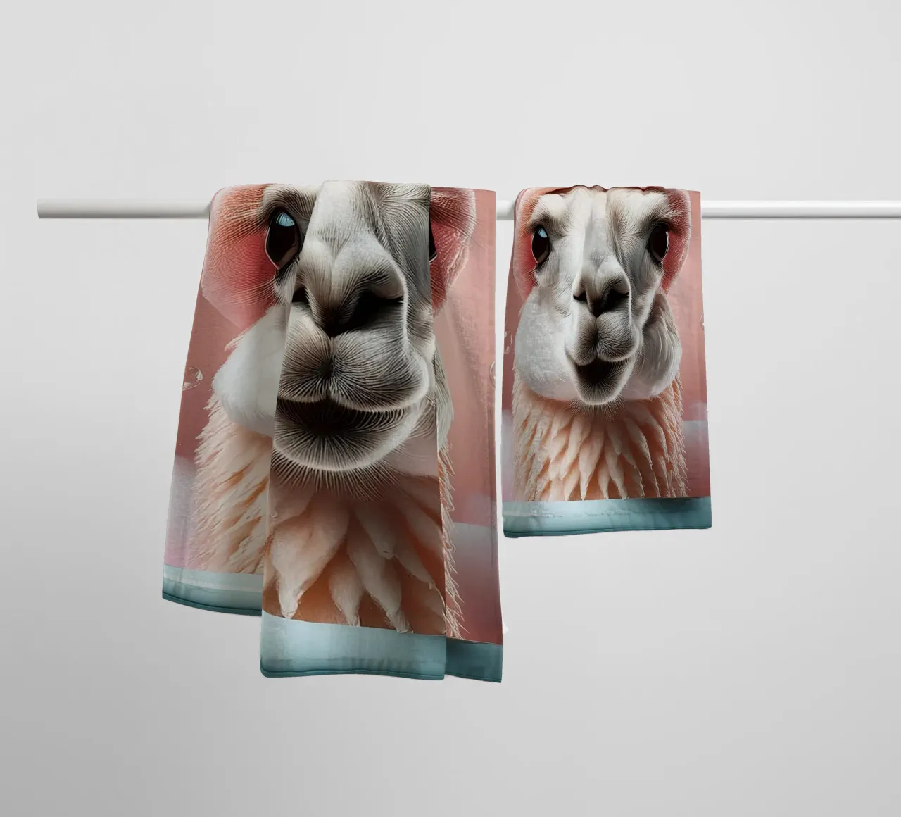 Relaxing Llama Bubble Bath - Fun and Quirky Wall Art towel by FlexiDesignsByK