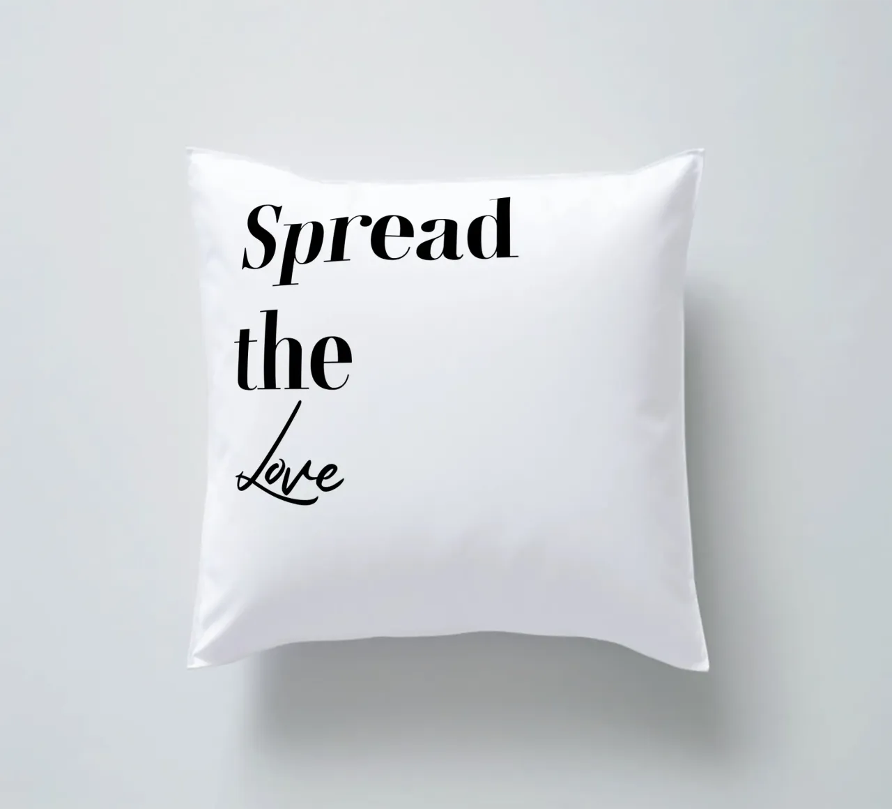 Tipografia Spread The Love cuscino da YV TYPOGRAPHY