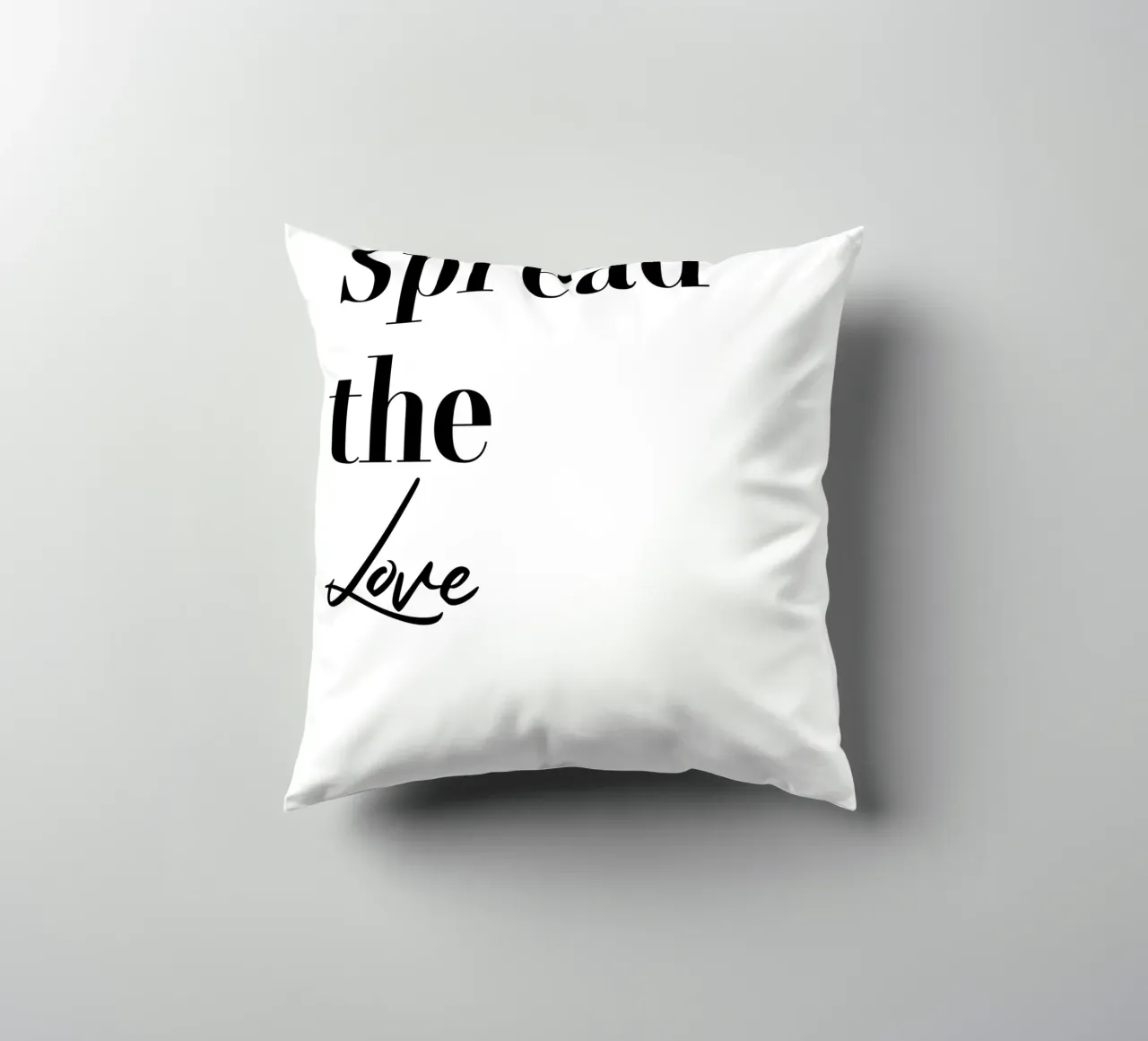 Tipografia Spread The Love cuscino da YV TYPOGRAPHY