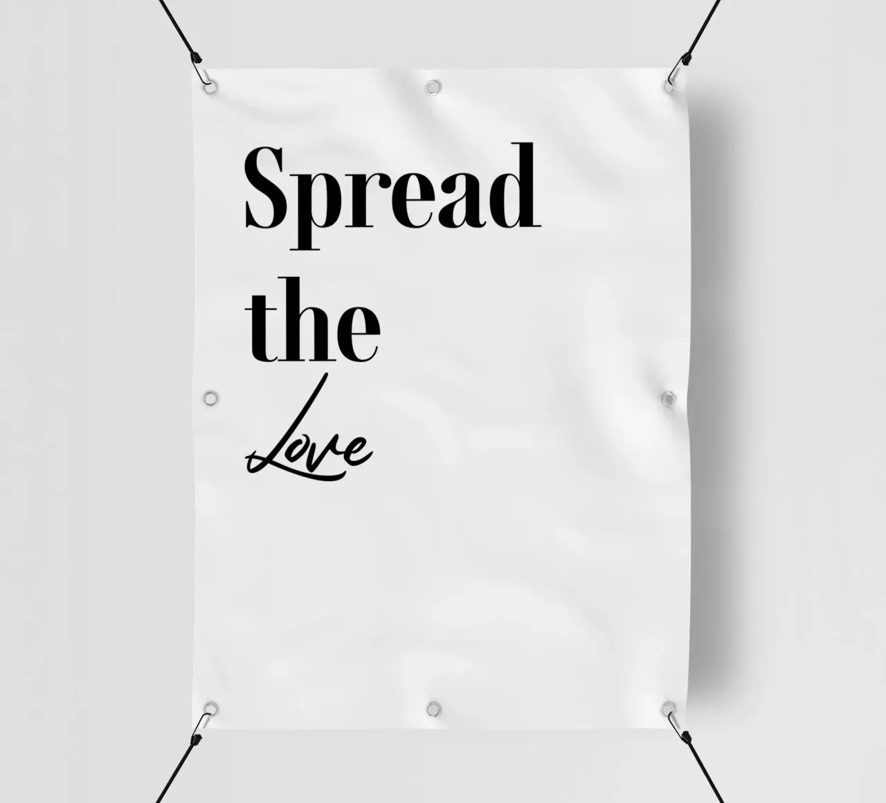 Tipografia Spread The Love telo in pvc da YV TYPOGRAPHY