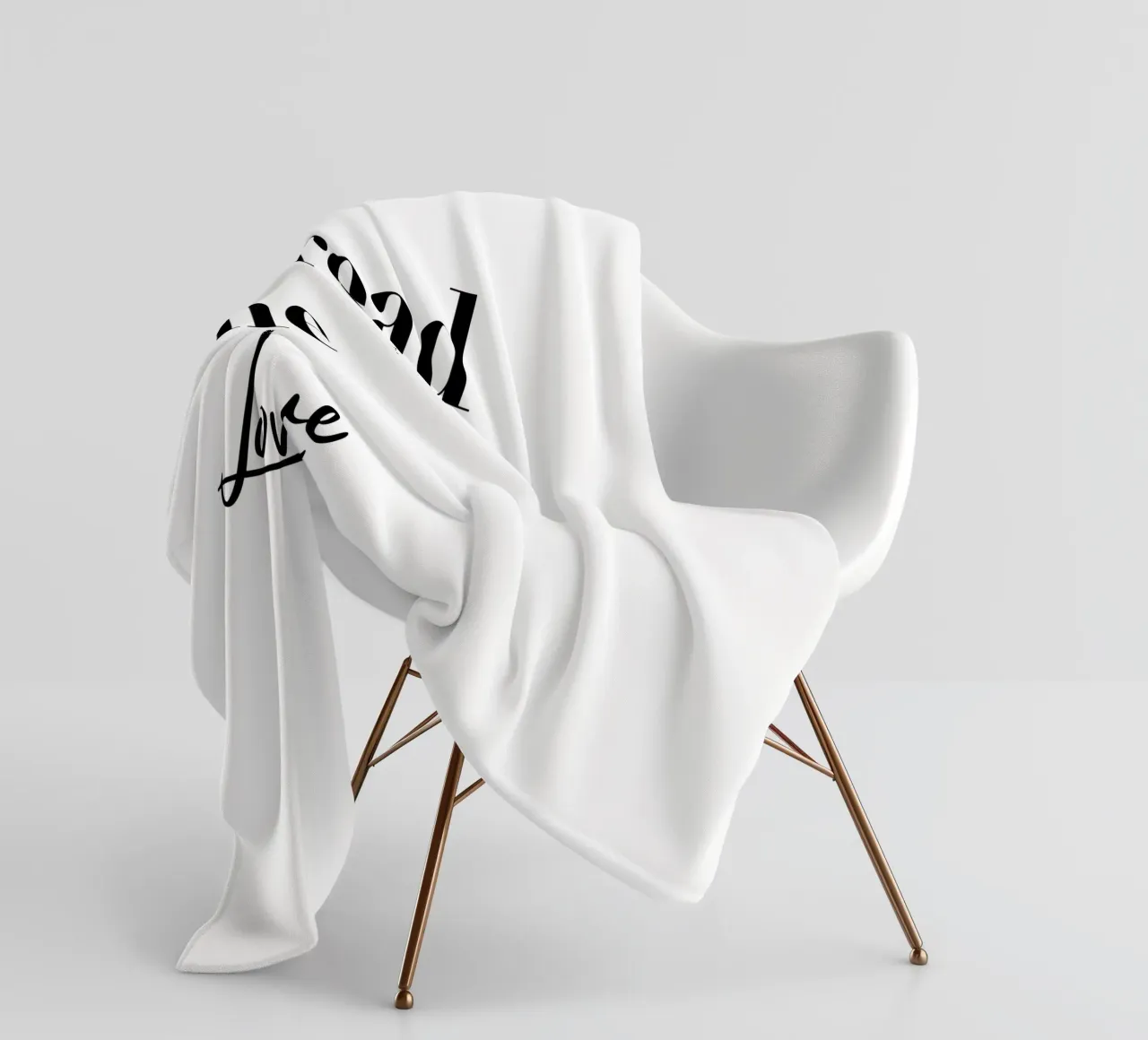 Spread The Love Typography fleece blanket by YV TYPOGRAPHY