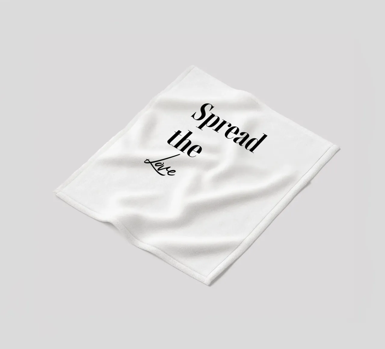 Spread The Love Typography fleece blanket by YV TYPOGRAPHY