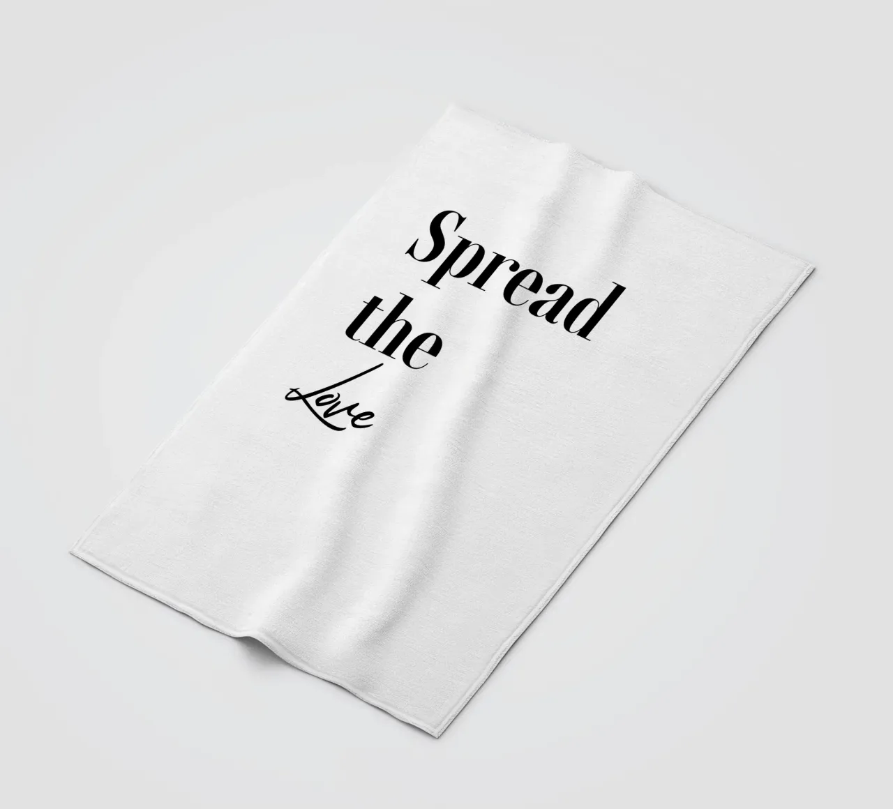 Spread The Love Typography fleece blanket by YV TYPOGRAPHY