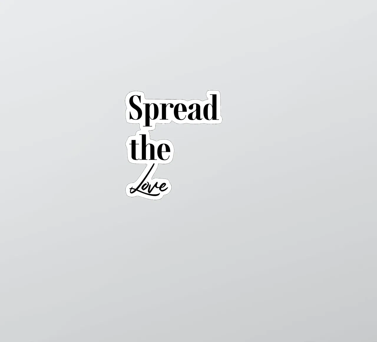 Typografie voor de liefde sticker van YV TYPOGRAPHY
