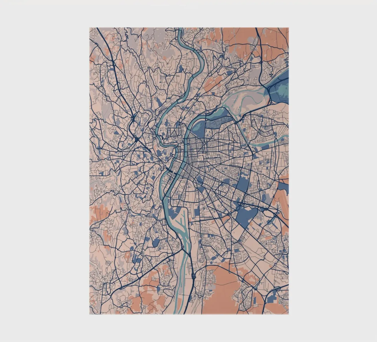 Lyon - Rhône Lines notebook by MOOODZART