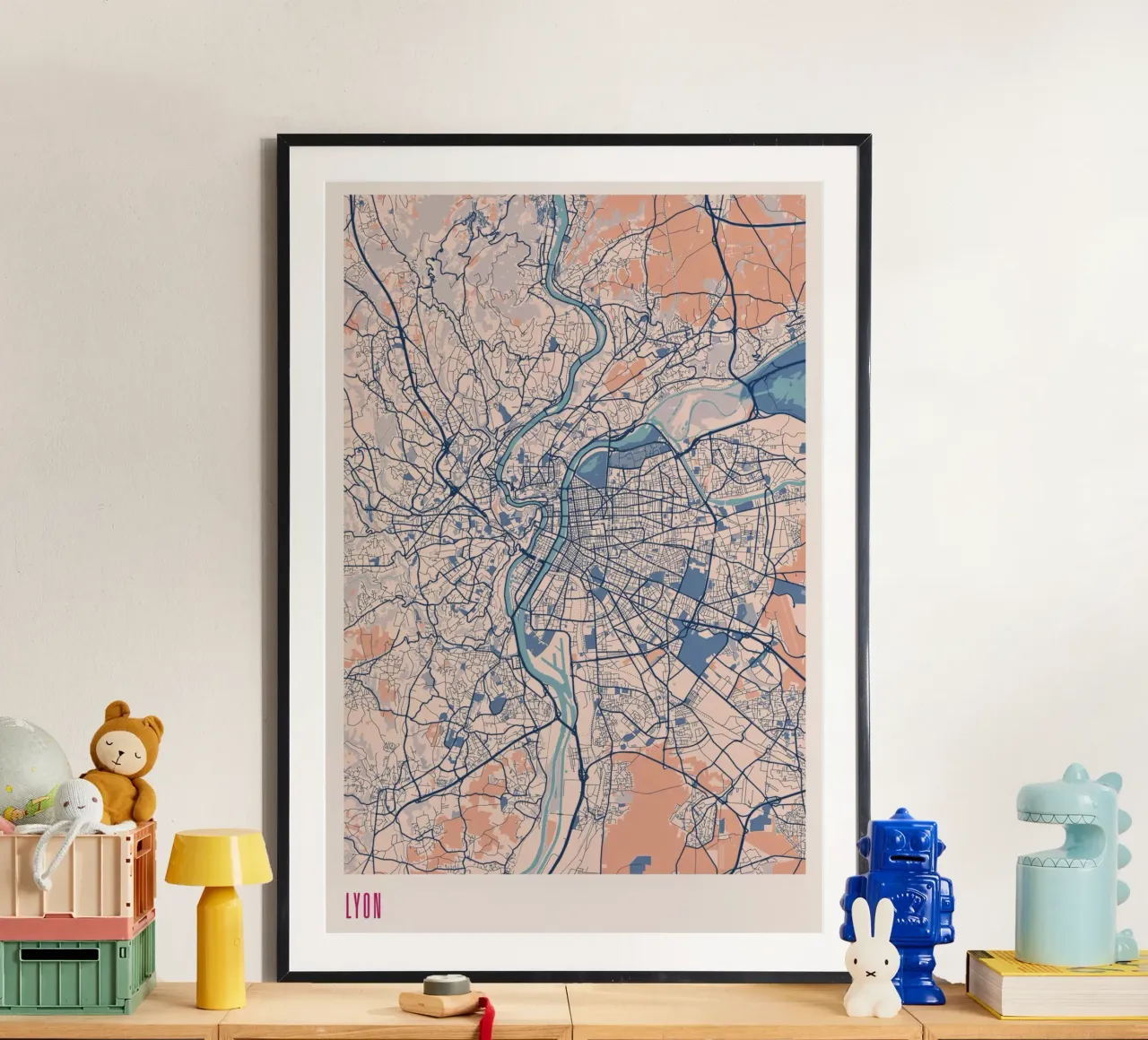 Lyon - Rhône Lines carta hahnemühle da MOOODZART