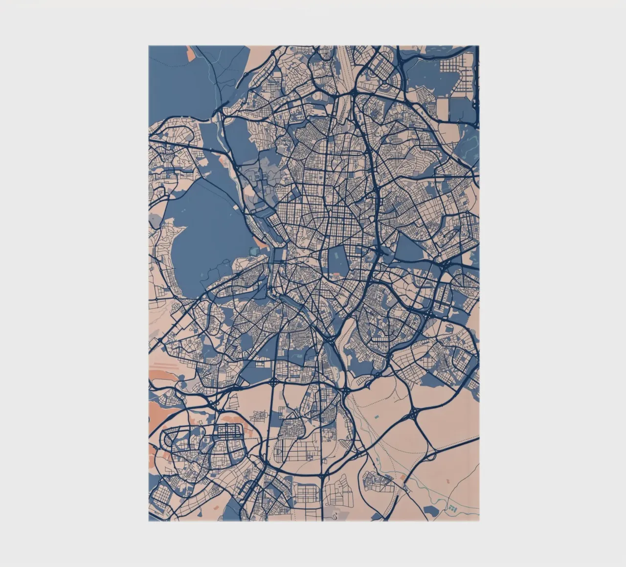Madrid - Golden Grid notebook by MOOODZART