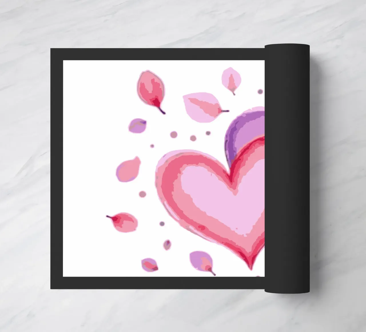Cuori acquerellati: Amore in fiore zerbino da artdesign1985