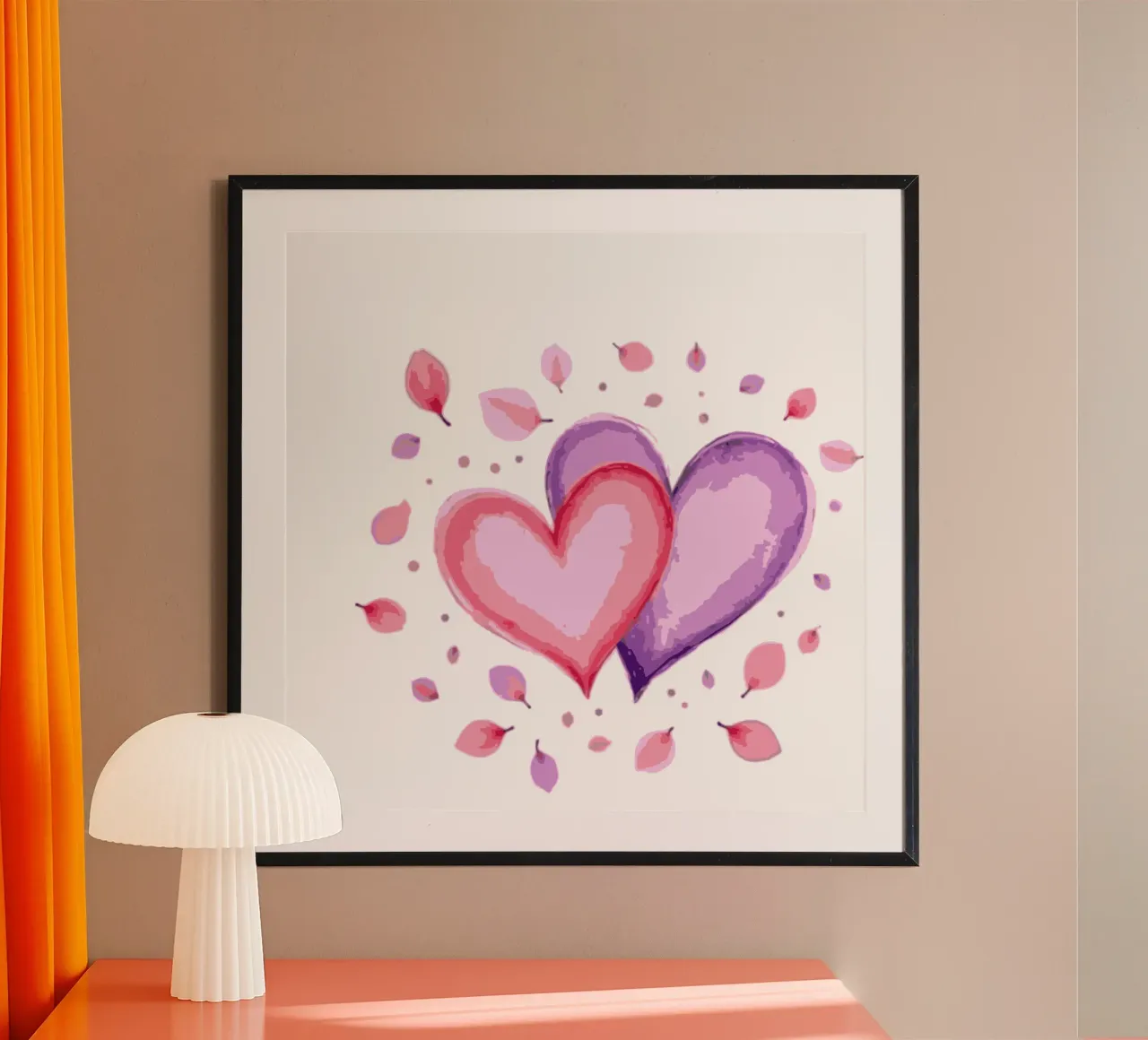 Cuori acquerellati: Amore in fiore carta hahnemühle da artdesign1985
