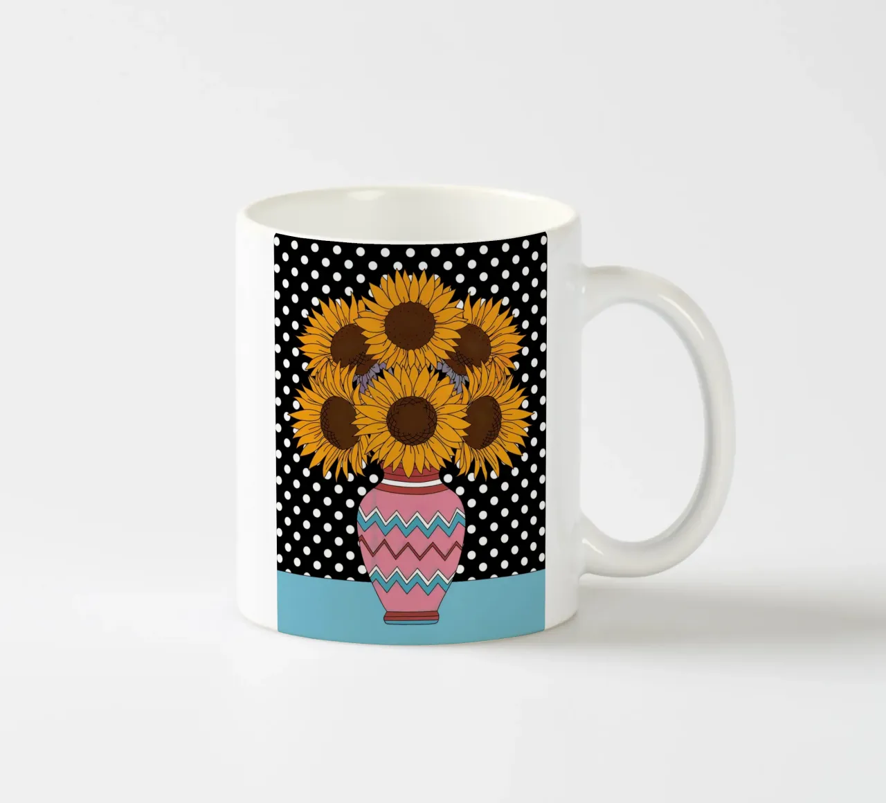 Sole e pois tazza in ceramica da logic