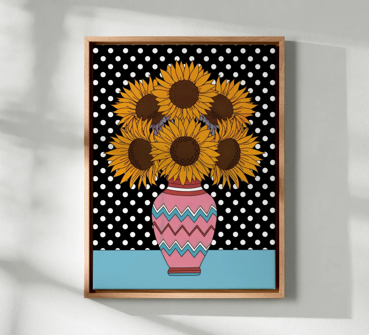 Sunshine and Polka Dots canvas by logic