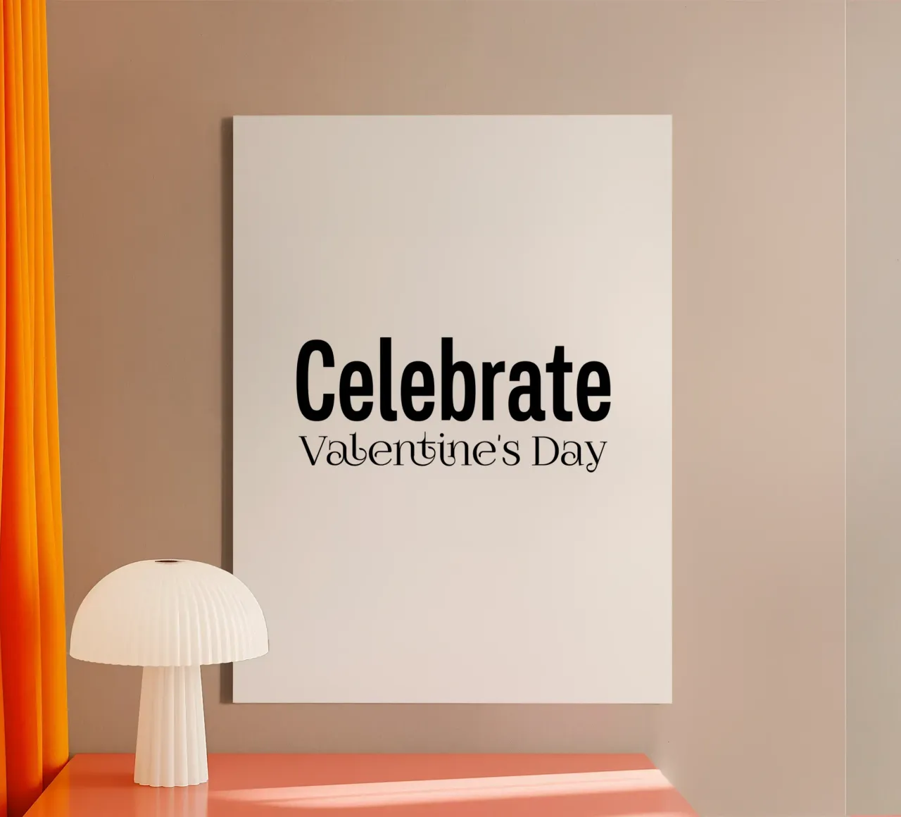 Celebrate la tipografia di San Valentino tela con Cornice a cassetta da YV TYPOGRAPHY
