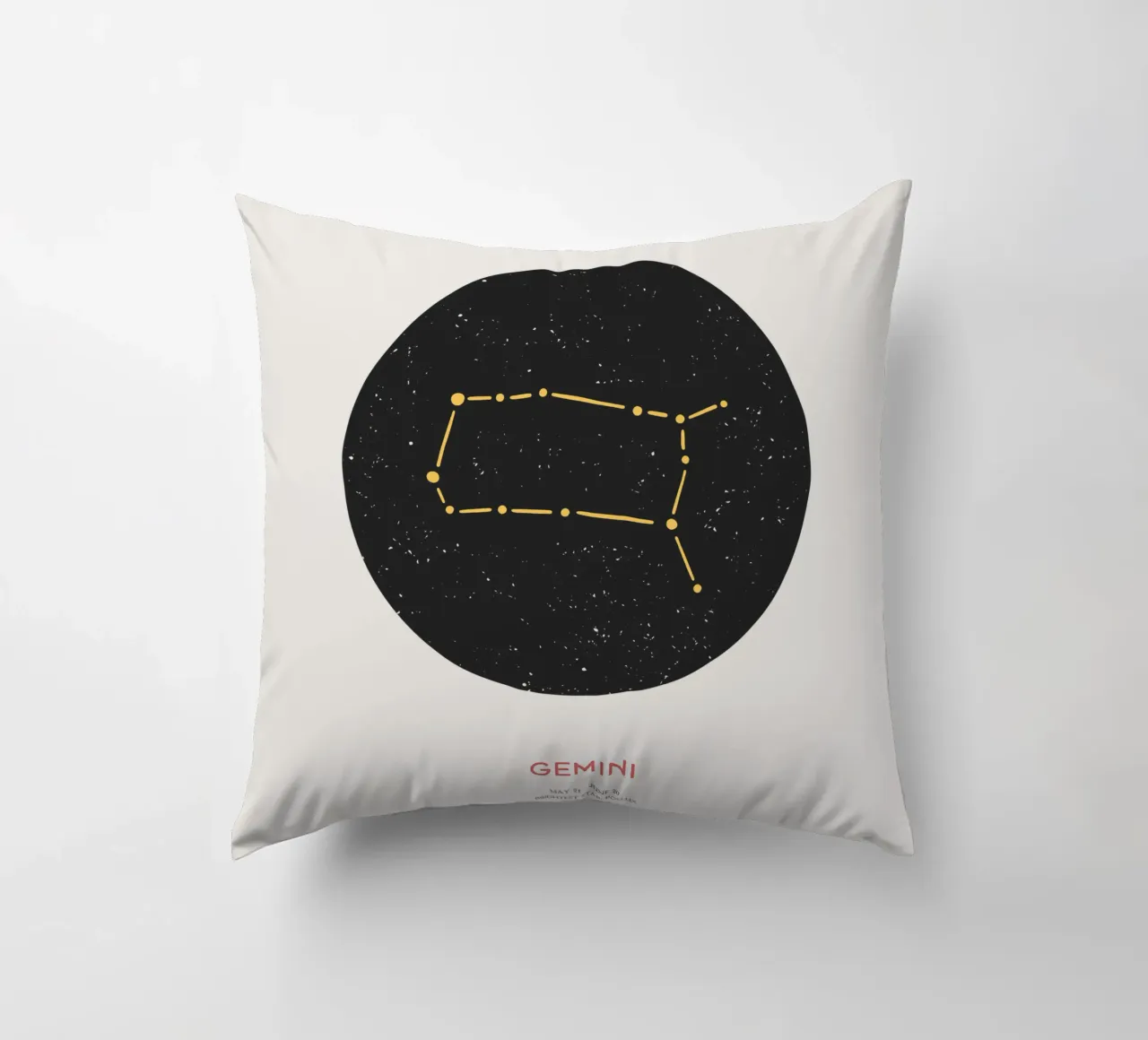 Gemelli - Costellazione dello zodiaco cuscino da Vintagrafica