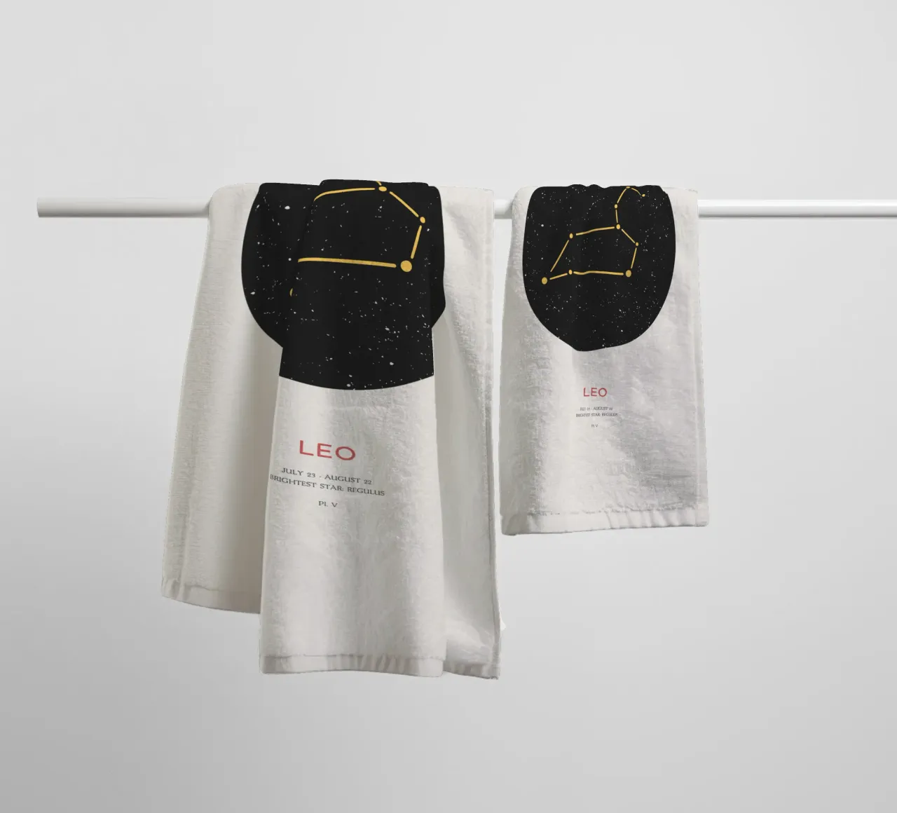 Leo - Constellation of the zodiac towel by Vintagrafica