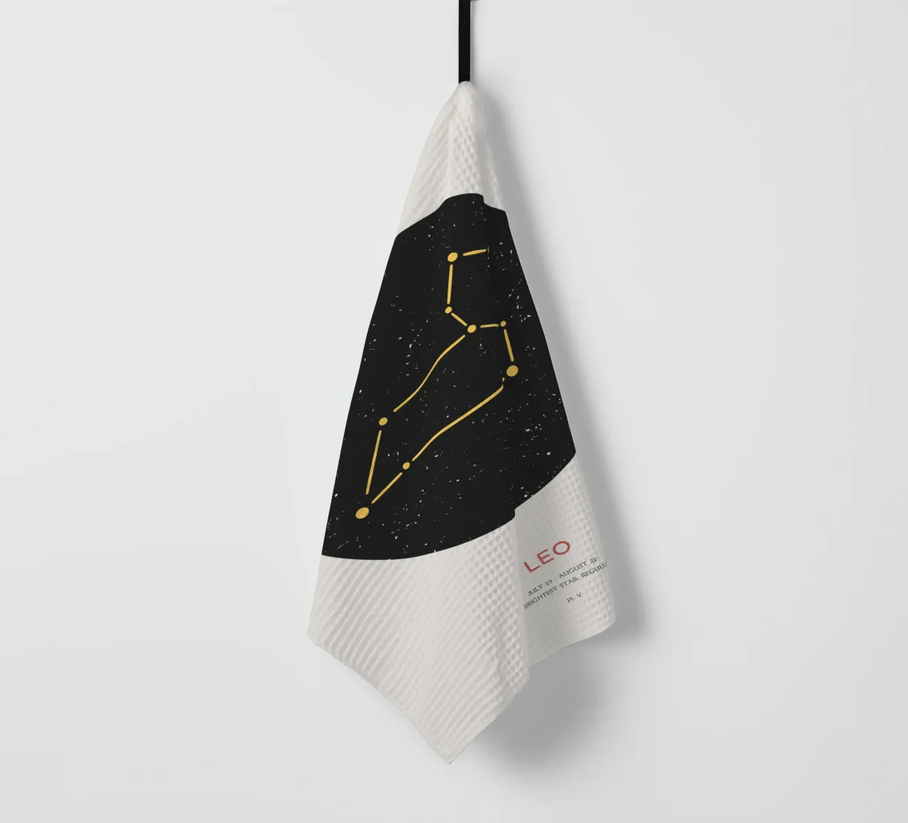 Leo - Constellation of the zodiac tea towel by Vintagrafica
