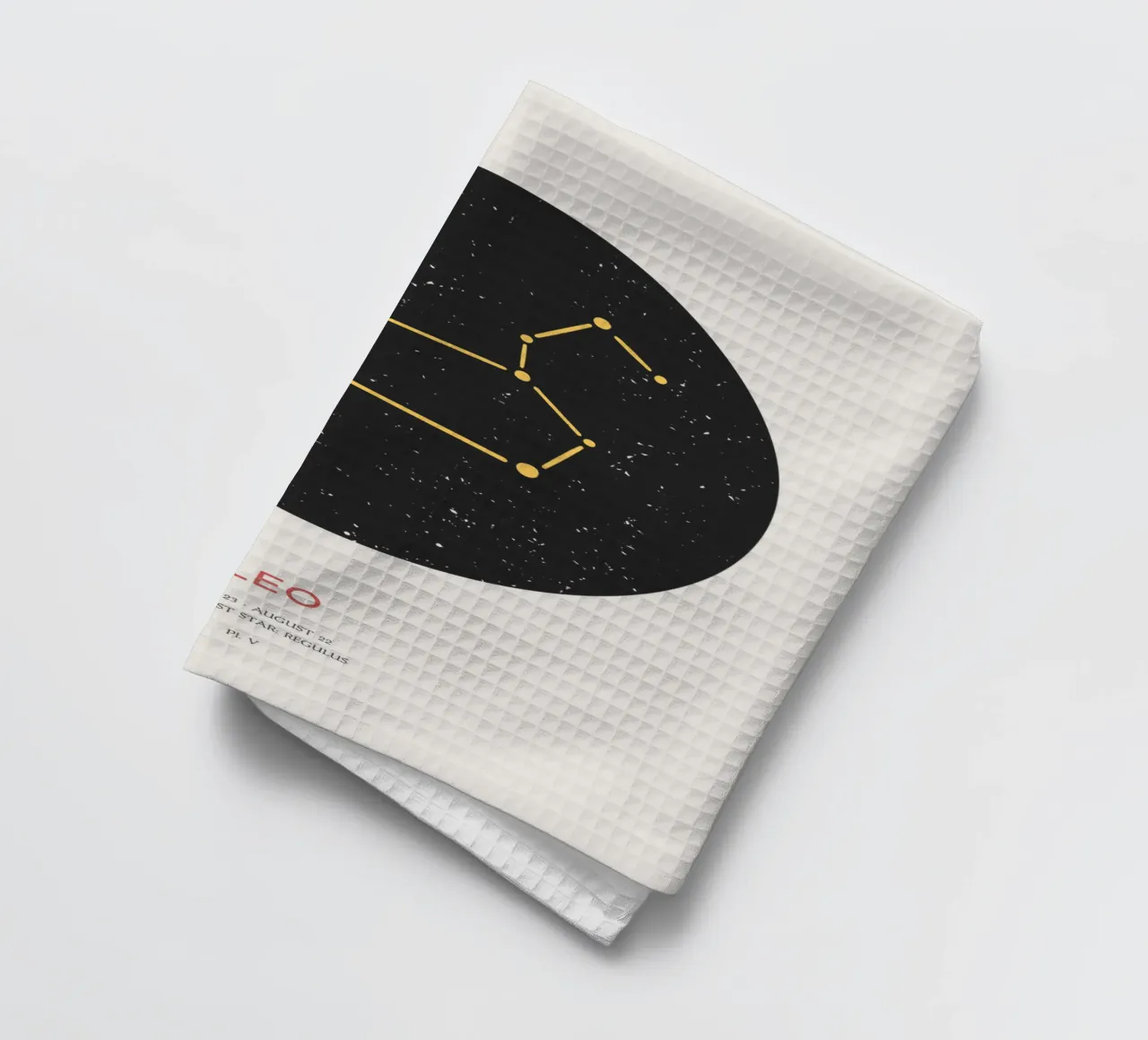 Leo - Constellation of the zodiac tea towel by Vintagrafica