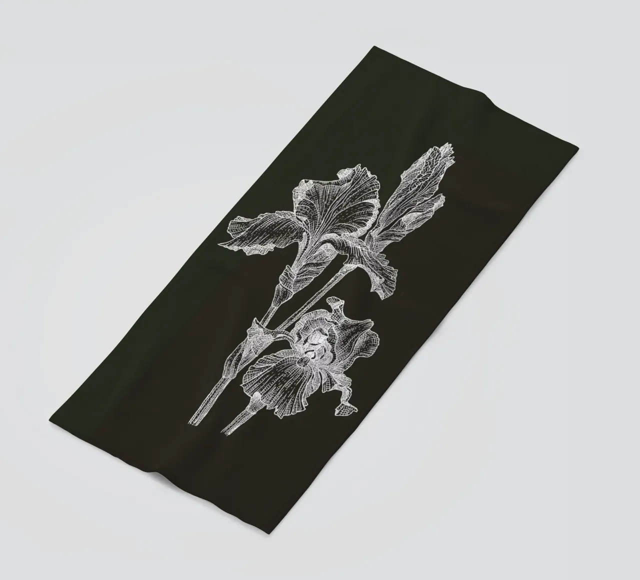 Orchids - White on Grey telo mare da Pen & Ink